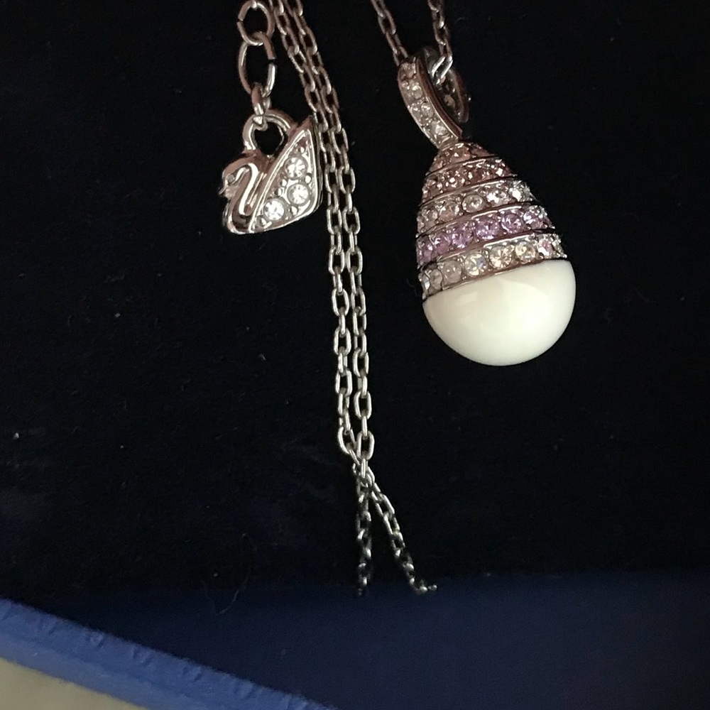 Swarovski pearl crystal necklace old